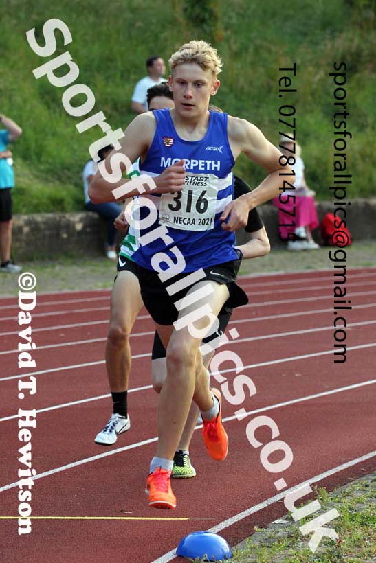 1500 metres, 2021 North East Grand Prix 5, Monkton, Wednesday, July 21st. Photo: David T. Hewitson/Sports for All Pics